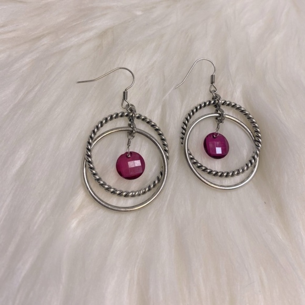 Lia Sophia Pink Raspberry Splash Earrings